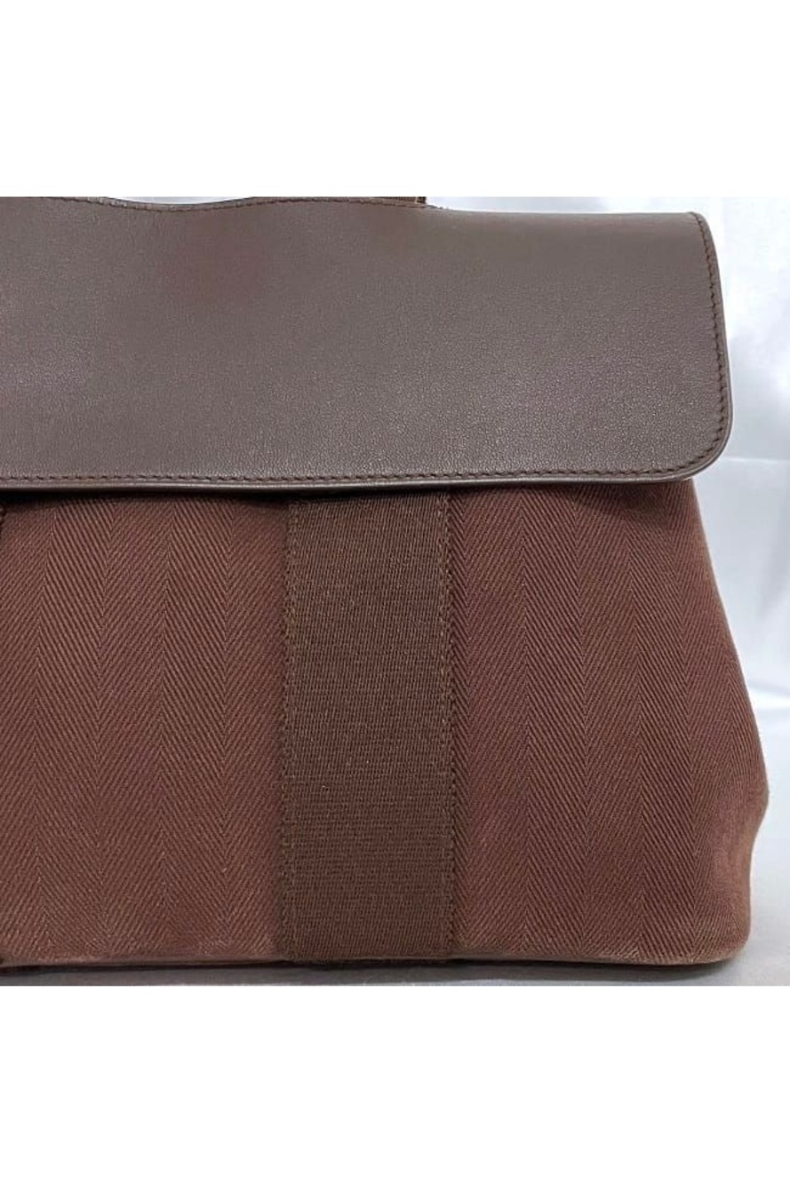 Hermes Handbag Valparaiso PM Brown Canvas - Picture 5 of 11